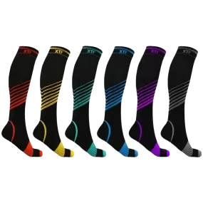 Ultra V-striped Compression Socks (6-Pairs)