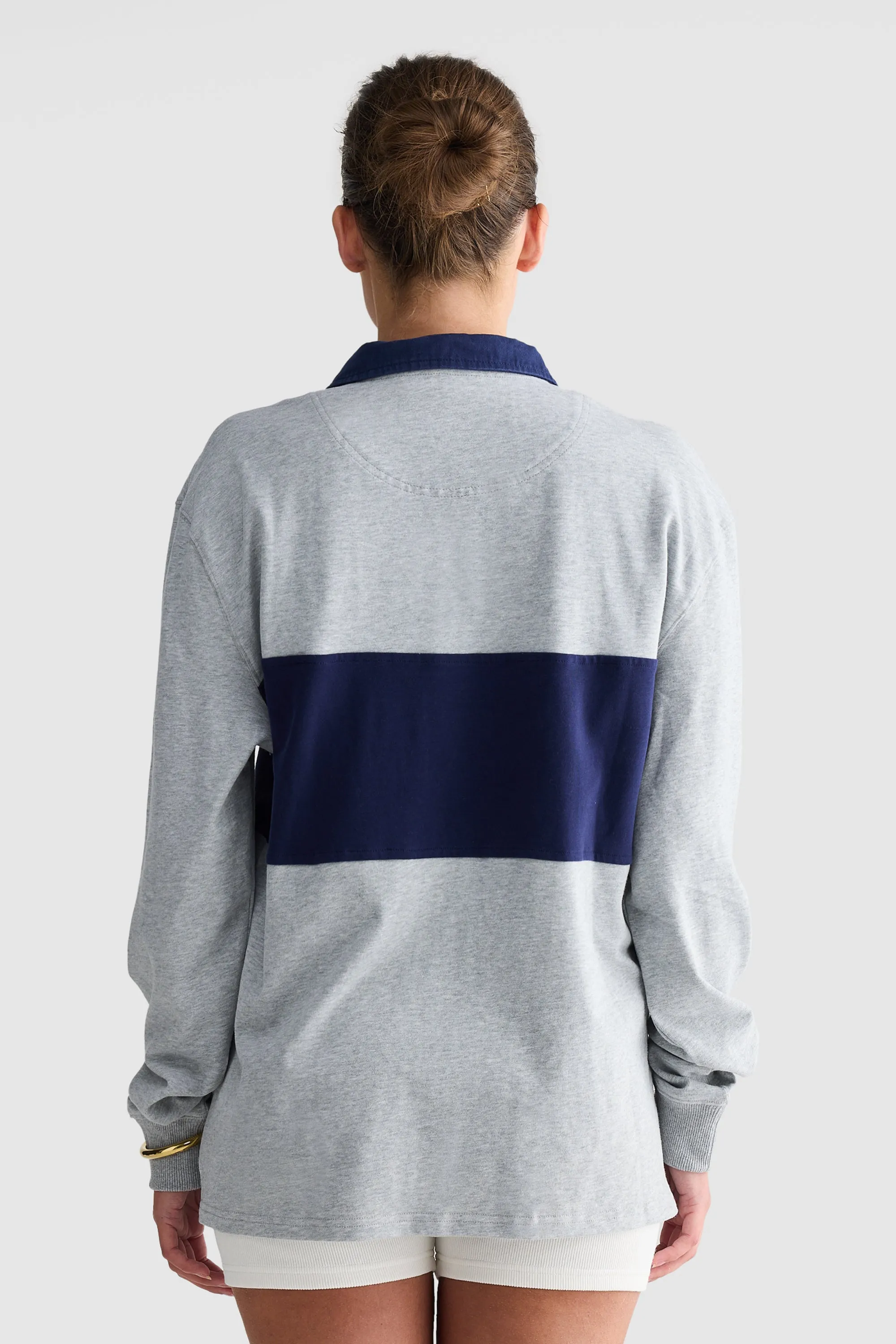 Unisex Classic Logo Rugby Jumper Grey Marle