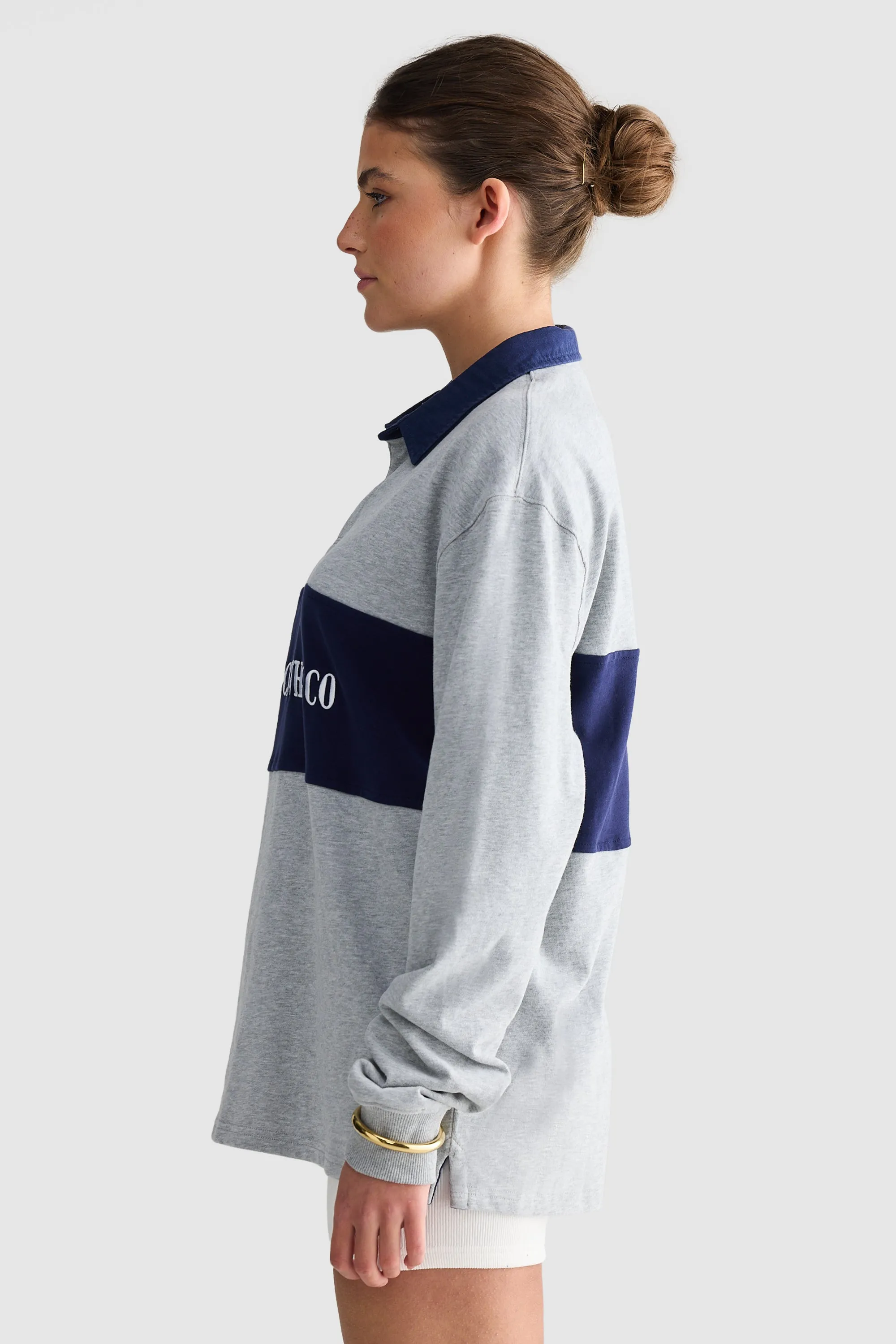 Unisex Classic Logo Rugby Jumper Grey Marle