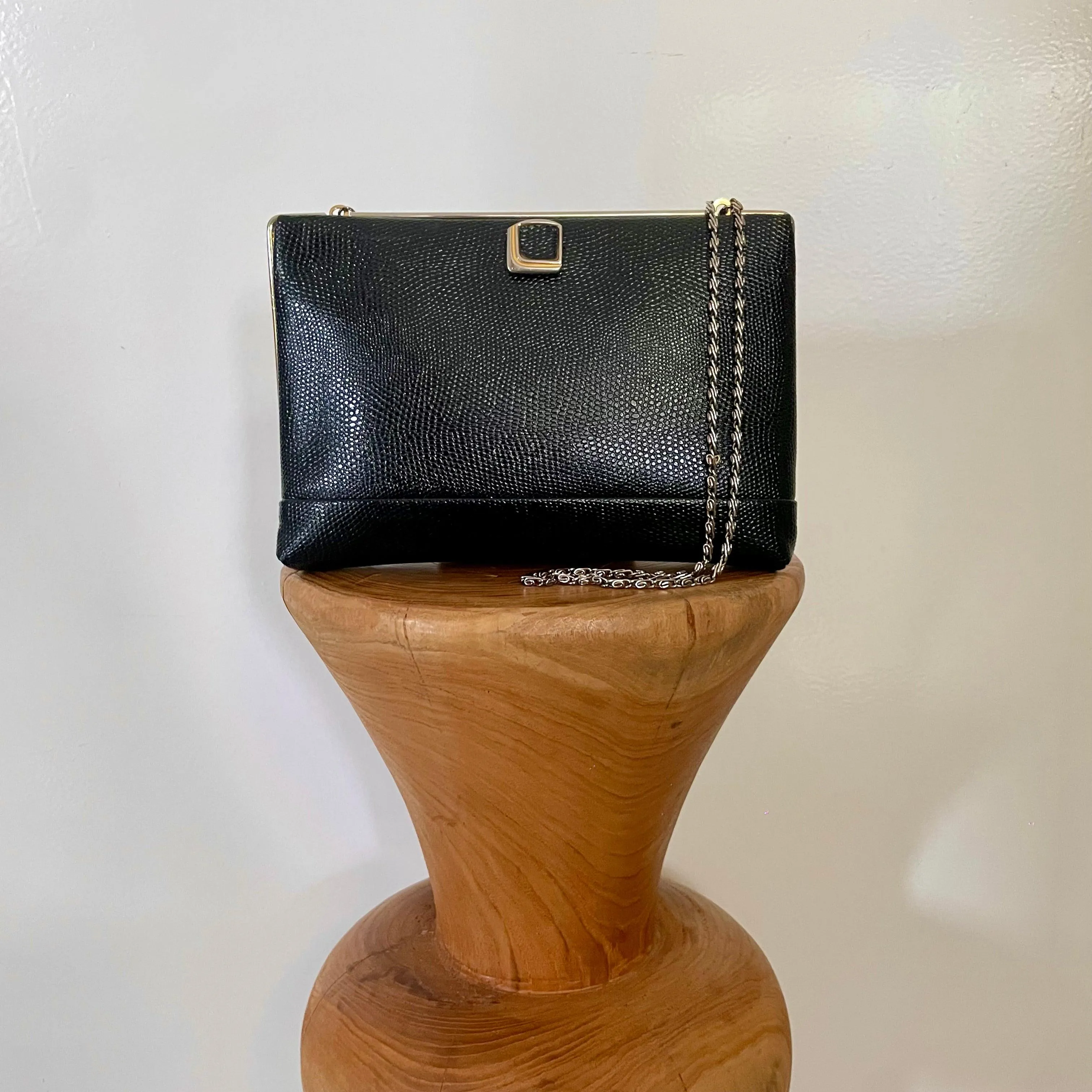 Vintage 60s Black Evening Purse by Jane Shilton