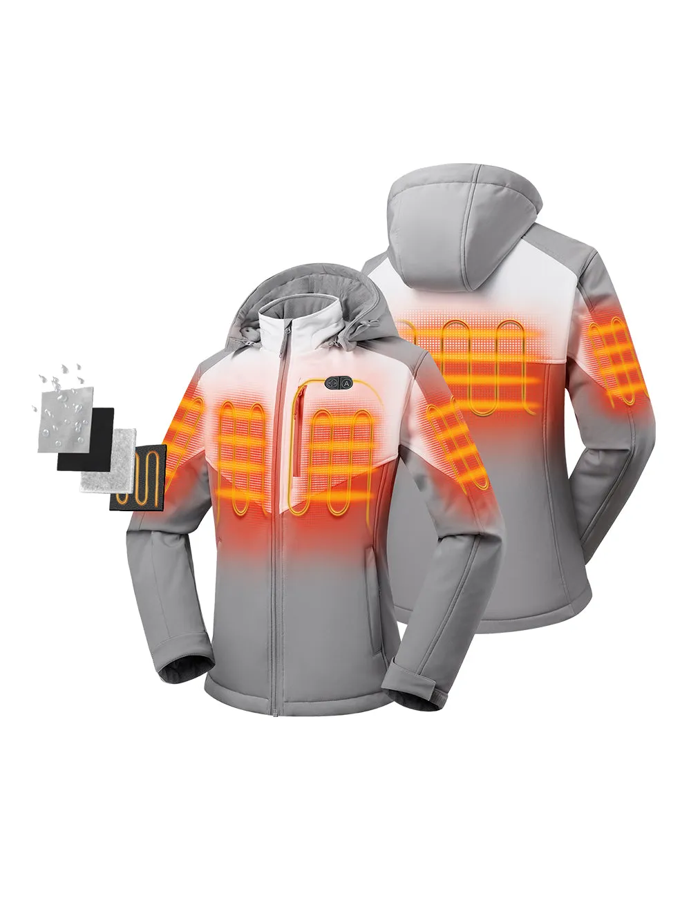 Women's Heated Dual Control Jacket with 5 Heating Zones (Chest Heating)