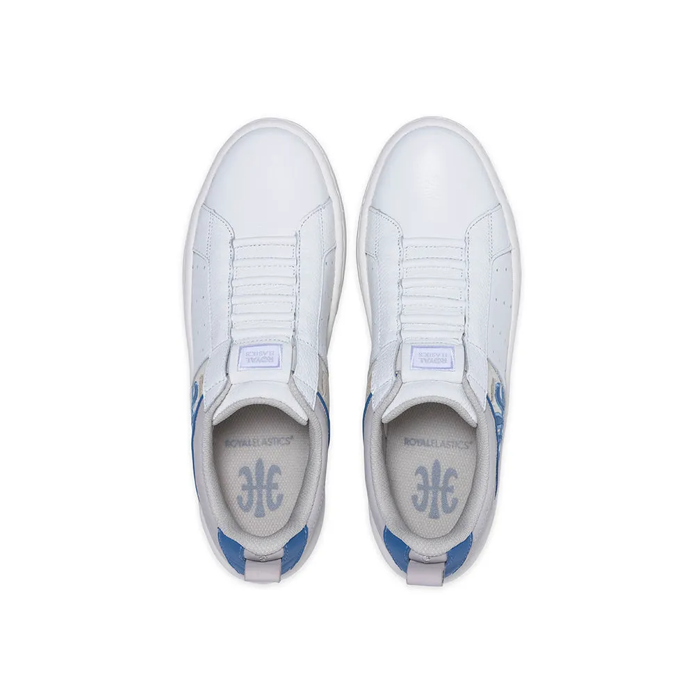 Women's Icon 2.0 White Blue Logo Leather Sneakers 96531-050