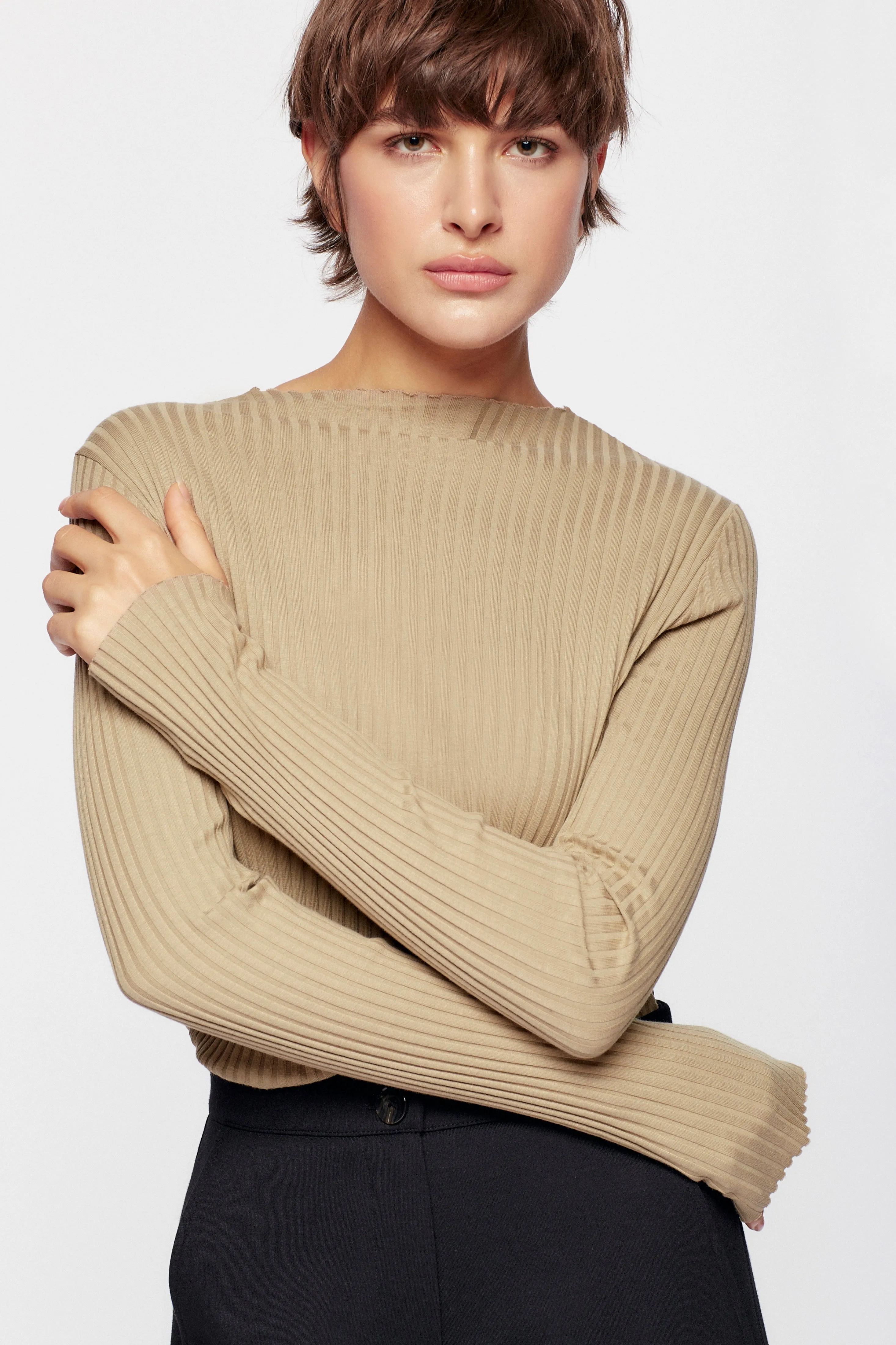 Women's Nile Rib Longsleeve in Dune