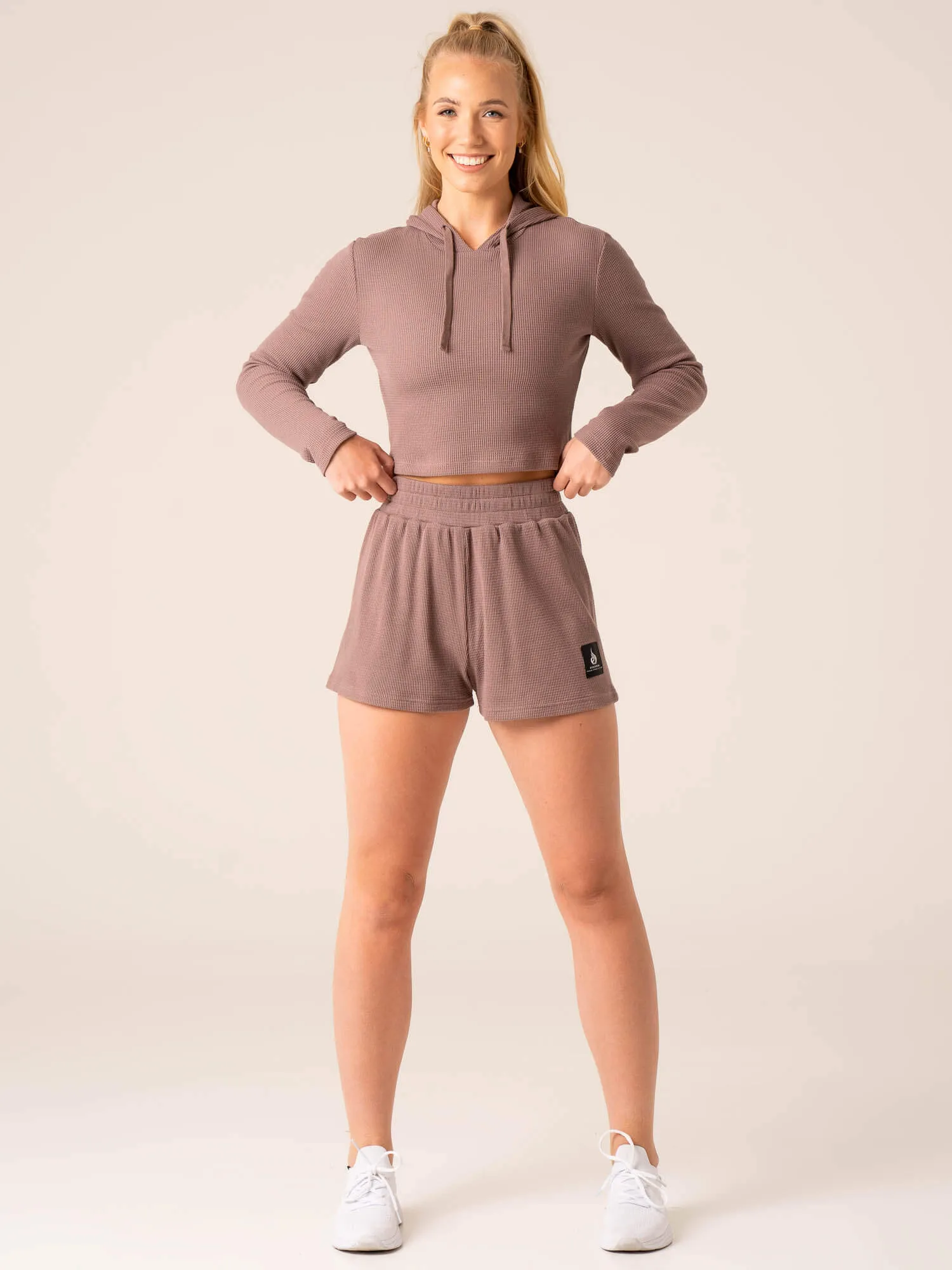 Women's Waffle Lounge Shorts - Taupe