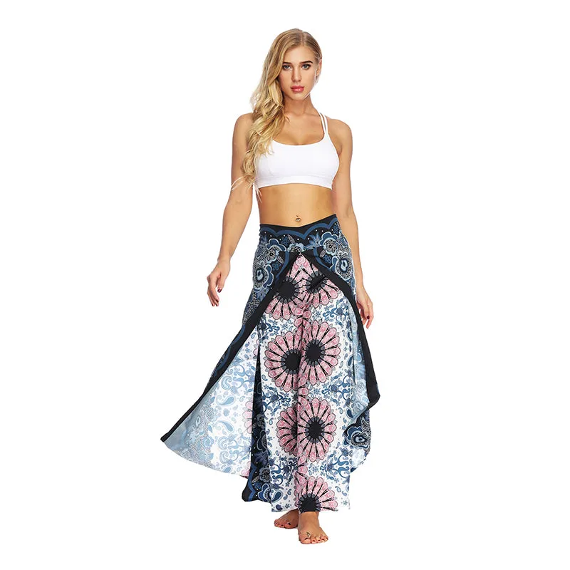 Yoga Mandala Comfort Wide Leg Bohemian Pants