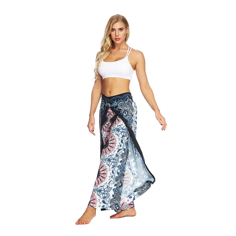 Yoga Mandala Comfort Wide Leg Bohemian Pants